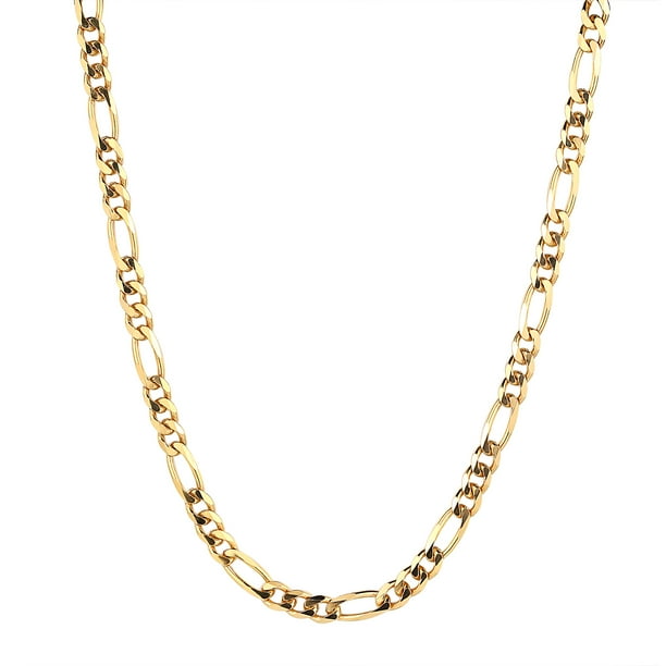 Jordan Blue NYC Men's 14k Gold Plated Sterling Silver Figaro Chain