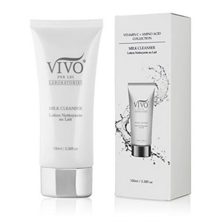 Vivo Per Lei Gentle Milk Cleanser | Milk Facial Cleanser with Vitamin C | Non Toxic Face Wash to Keep Skin Super Clean and Fresh | Face Cleansing Milk thatâ€™s Good for Dry, Oily & Sensitive (Best Way To Keep Face Clean)