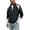 Black, variant on Men Color Block Zip Up Track Jacket, Spring Fall Stand Collar Lightweight Windbreaker with Rib Cuffs & Pockets, Retro Patchwork Casual Athletic Coat Gray S(S)
