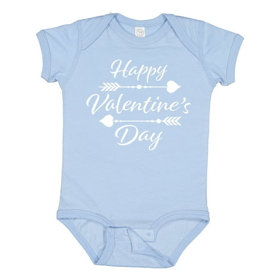 Inktastic Happy Valentines Day with Arrows Boys or Girls Baby Bodysuit
