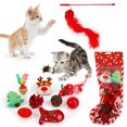 thumbnail image 1 of Cat Christmas Toy Funny 10PCS Training Kitten Interactive Toy Cat Chewing Toy, 1 of 7