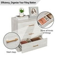 thumbnail image 4 of Modern Dresser Cabinet, Wooden 4-Drawer File Cabinet, Simple Home Storage Furniture of Drawers for Closet, Kids Storage Chest, Bedside Table of Bedroom for Clothes Cosmetics, Antique White, D8785, 4 of 8