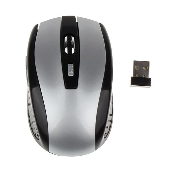 Silent Wireless Mouse, Ergonomic Quiet Click Design, for Home and Travel, for PC, Chromebook, Mac, Without Battery, Sliver