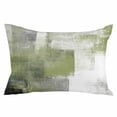thumbnail image 2 of Sage Green Ombre Queen Size Pillow Cover, Pillowcase Protectors with Zipper, Breathable Decorative Throw Pillow Case Cover, Vintage Shabby Abstract Plaid Art Pillow Shams for Couch Sofa 20x30Inch, 2 of 8