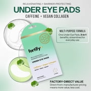 Fortify Skincare Under Eye Patches with Caffeine & Collagen – 3-in-1: Detox, Treat, Boost – Dermatologist Tested, Korean Skin Care – Depuffing Eye Pads for Wrinkles & Dark Circles – 5 Pairs