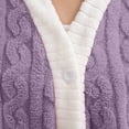 thumbnail image 3 of MVRLSH Pajamas For Women Set Coral Velvet Fleece Soft Warm Comfortable Pullover Top Sleep Pants Pajama Set Loungewear Purple One Size, 3 of 5