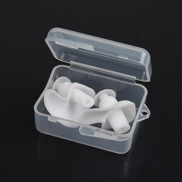 Tapones para los oídos para natación Tapones para los oídos de silicona en espiral profesionales a prueba de agua Juego de pinzas para la nariz Equipo de natación Tapones para los oídos de