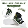 thumbnail image 4 of EUXTERPA Boys Dinosaur Sneakers Light Up Flashing Shoes Kids Easy Fasten High Top Canvas Sneaker Toddler Size 10, 4 of 6