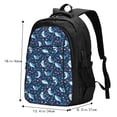 thumbnail image 5 of Cauagu Sea Sharks Print Travel Laptop with USB Charging Port,Extra Large Backpack College Backpack Business Work Bag Casual Daypack Perfert for Men Women, 5 of 7