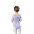thumbnail image 2 of LYMAYTER Ballet Leotards for Girls Long Sleeve Leotard Glitter Tutu Skirt Cute Ballet Practice Set 3-11Y, 2 of 8