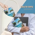 thumbnail image 6 of Spiral Notebook,Double-Wire Spiral College Lined Journal Notebook for Study and Notes,100 Pages,5.71x 8.26 in - Sea and Sky View through an Aged Window, 6 of 7