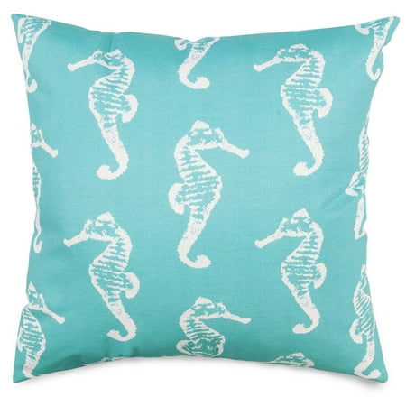 Majestic Home Goods Pillow 20x20 Sea Horse Teal