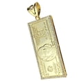 thumbnail interactive-video image 1 of 14K Gold Plated Huge Billion Dollar Mindset Iced CZ Pendant - Hip Hop Jumbo Bling 1 of 3