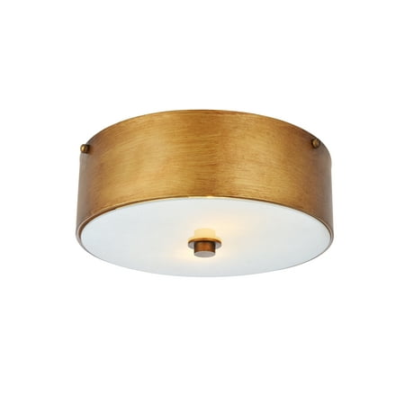 

Hazen 2 light 12 inch Vintage Gold flush mount