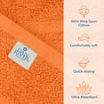 thumbnail image 4 of Dan River Bath Sheet 2 pack 35x70 in Quick Drying Oversized Soft Absorbent Cotton Towel - Orange, 4 of 8