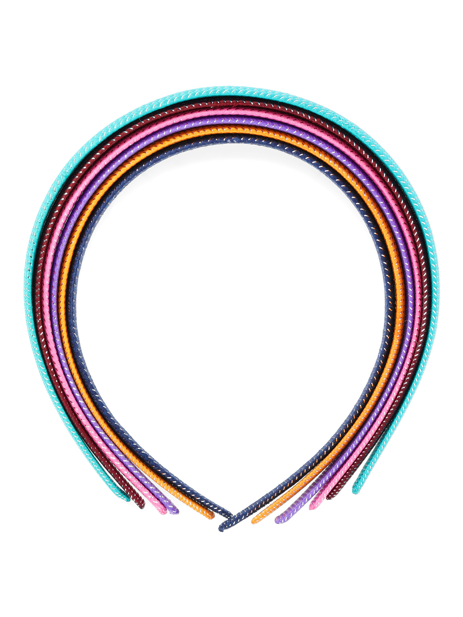 Wonder Nation Girls' Woven Sparkle Headband, 6-Pack, Multi