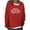 Red, variant on IROINNID Women's Long Sleeve Sweatshirt Round Neck Mid-Length Print Loose Oversized Funny Text Letter n Single Sweatshirt Tops Pullover, Red