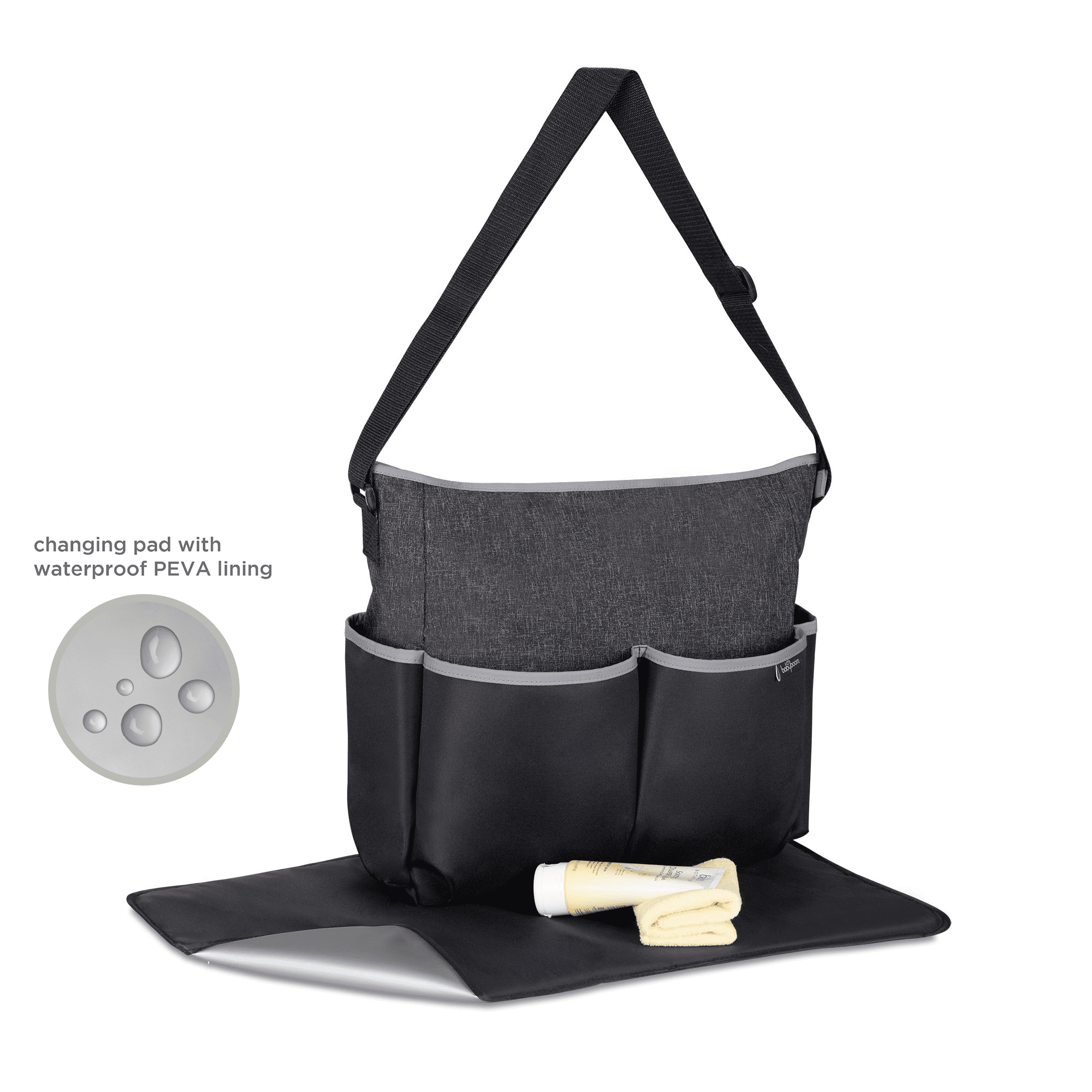 Baby Boom Ellis Unisex Tote Diaper Bag - Grey