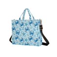 thumbnail image 2 of Wobogo Blue Crabs Corduroy Tote Bag for Women Travel Crossbody Bag Purse Women Shoulder Bags Work Handbags Daily Commuter Bag 10.2×9inch, 2 of 8