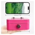 thumbnail image 6 of Metal Cash Box Mini Safe Lock Box Money Bank Metal Coin Bank Security Box Sturdy Cash Portable for Kids Coin Collection ,Fireproof Resistant Insulation, 6 of 7