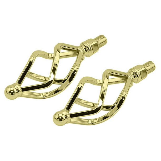 gold bicycle pedals