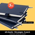 thumbnail image 4 of Set de 3 Cuadernos Mini de Bolsillo con Cubierta de Cuero y Bolígrafos NIRMIRO, 4 of 7