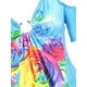 thumbnail image 3 of Camiseta Hombro Descubierto Estampado Rosa Arco Iris Tamaño Plus Rosegal Camisetas tallas grandes, 3 of 5