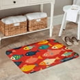thumbnail image 2 of FJPT Non Slip Flannel Polyester Floor Mat With Colorful Fish Pattern For Bathroom Kitchen Bedroom Decor 16x24 inch, 2 of 5