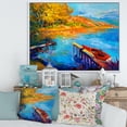 thumbnail image 2 of Designart 'The Lake At Sunset Evening Glow II' Lake House Framed Canvas Wall Art Print, 2 of 5