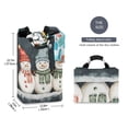 thumbnail image 2 of Yayeee Freestanding Laundry Hamper with Handle Collapsible Large Storage Basket for Clothes, Green Snowmen, 2 of 7