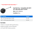thumbnail image 2 of Fuel Tank Cap - Compatible with 2007 - 2017 Mercedes-Benz CLS550 2008 2009 2010 2011 2012 2013 2014 2015 2016, 2 of 2