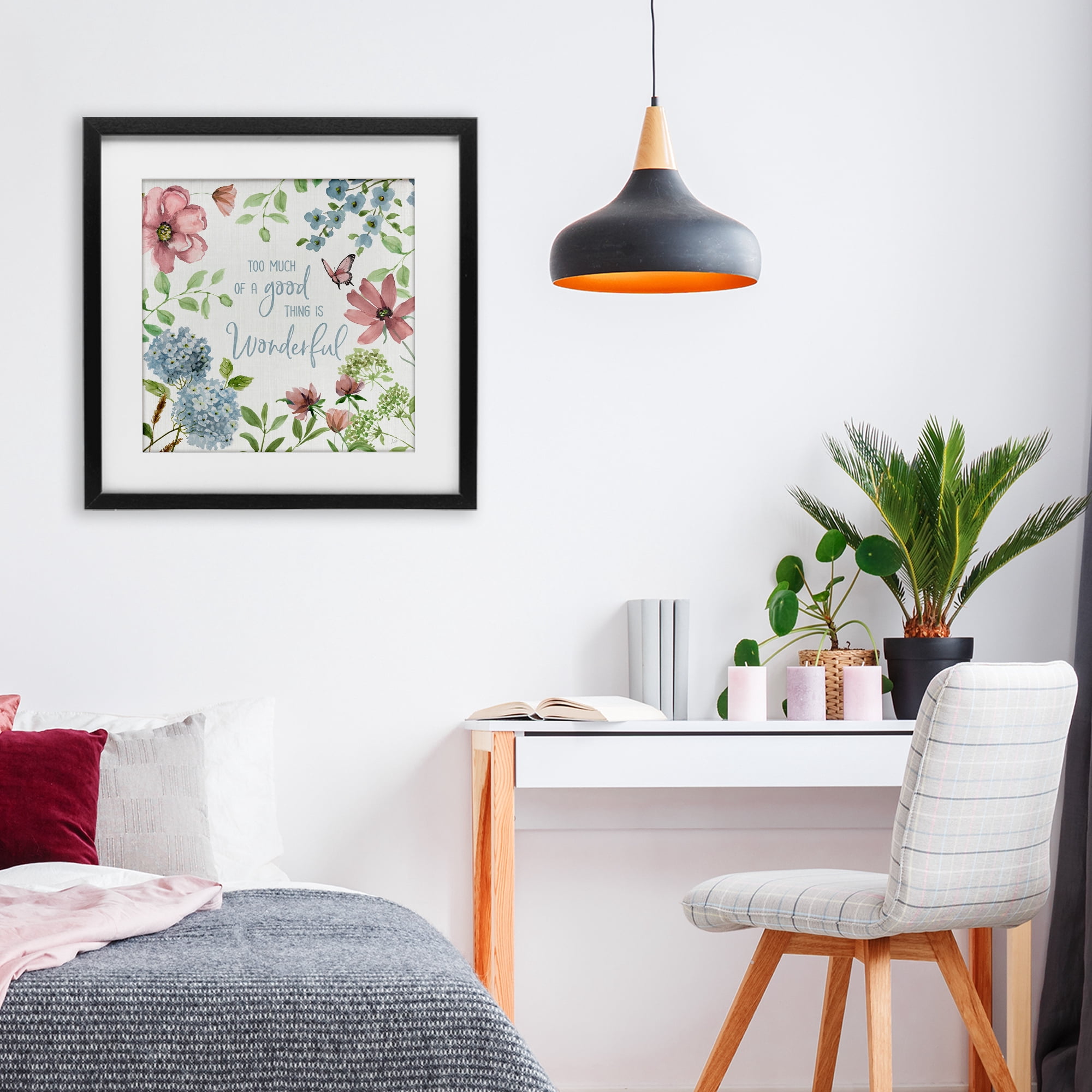 Stupell Industries Too Much Of A Good Thing Black Framed Print Under Glass, design by Nan
