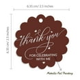 thumbnail image 6 of Inkdotpot 100 Pack Real Silver Foil Paper Tags Thank You For Celebrating With Me Birthday Favor Hang Tags, 6 of 6