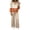 Beige, variant on Edvintorg Fall Outfits for Women 2026 Lounge Set 2 Piece Sets Sweatsuits Long Sleeve Zip up Sweatshirt and Wide Led Pants Jogging Suits