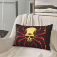 thumbnail image 5 of Xecao Red Skull Spider for Decorative Throw Pillow Case for Couch,Sofa or Bed Set,Pillow Cover for Sofa Home Decor Ideal Gift(Pillow core not included)-14"x20", 5 of 6