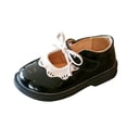 thumbnail image 5 of Viluyesy Girls Princess Sandals - Lace Bow Flat Soft Sole Low Heel Summer Dress Shoes Black Size 8, 5 of 10