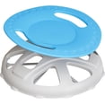 thumbnail image 1 of Ourlova Round Swivel Chair with Armrests, Rotating Plastic Desk Chair, Blue, 1 of 6