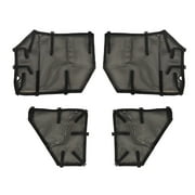 Rugged Ridge 13579.55 Fortis Tube Door Covers, Full Set, Black, 18-21 Jeep Wrangler JLU