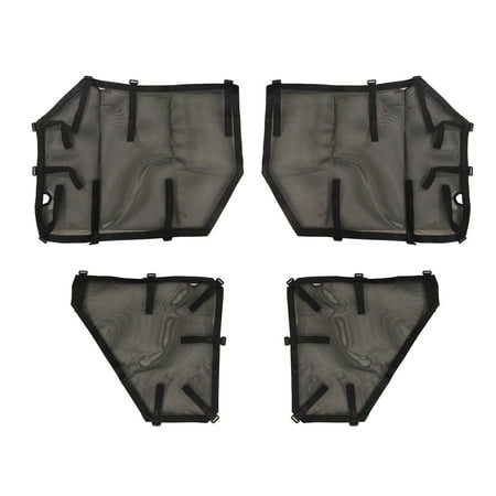 Rugged Ridge 13579.55 Fortis Tube Door Covers, Full Set, Black, 18-21 Jeep Wrangler JLU