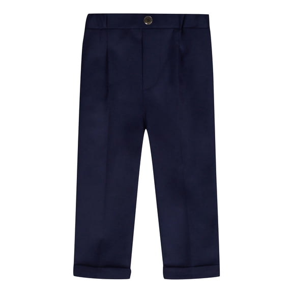 Ahabrexf Kids Uniform Pants 60 40 Polyester Solid Stripe School Casual Pants for Boys Girls 6 Months to 10 Years
