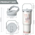 thumbnail image 5 of 1pc elephant 30oz Tumbler with Straw & Handle - Insulated Stainless Steel Cup | Holiday Gift for Man Women (Christmas, Valentine's, Birthday), 5 of 7