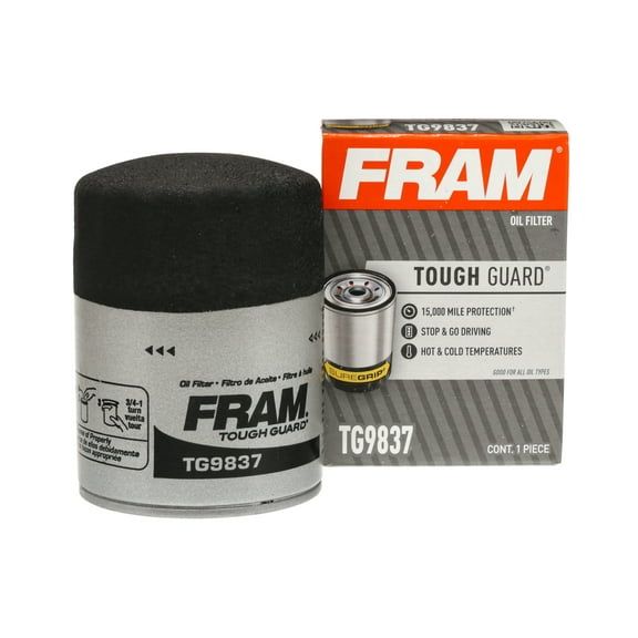 FRAM Tough Guard Oil Filter, TG9837, 15,000 Miles Replacement Oil Filter For Select Vehicles