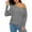 2-Grey, variant on Women Solid Off The Shoulder Tops Long Sleeve T Shirts Fall Casual Dressy Blouse Trendy Loose Fit Tunics Y2K T-shirts