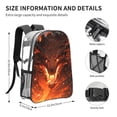 thumbnail image 4 of Honeii Magma Fire Black Dragon Print Clear Backpack Heavy Duty Transparent Bag 17" See Through BookBag for Women Men Adults Work Festival Sports Travel, 4 of 7