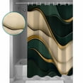thumbnail image 3 of Shower Curtain Bathroom Set Abstract Ripple Art Waterproof Fabric Shower Curtains with Grommets&Hooks Modern Artwork Privacy Bath Curtain for Bathtub 48x72in, 3 of 7