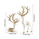 thumbnail image 3 of Adornos navideños de ciervos, juego de 2 piezas. Esculturas de renos de resina en dorado, negro y blanco para decoración navideña del hogar. Elegantes exhibic NCHKUN, 3 of 9