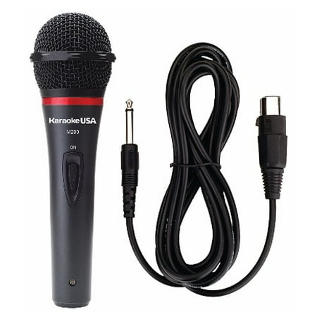 Karaoke USA M200 Professional Microphone With Durable Metal Case And Grill (Removable Cord)