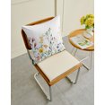 thumbnail image 4 of Waterproof Outdoor Throw Pillows with Inserts 18"x18" Set of 2, Botanical Floral Soft Decorative Pillowcases for Couch Bedroom, Farmhouse Watercolor Floral Pillow Covers for Sofa Living Room, 4 of 8