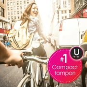 U by Kotex Click Compact Tampons, Regular Absorbency, Unscented, 16 Count