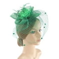 thumbnail image 2 of Ediodpoh Fascinator Hat for Day Elegant Wedding Headpiece for Bride and Performance Accessories Green, 2 of 3